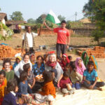 Photo de groupe avec les villageois Inde